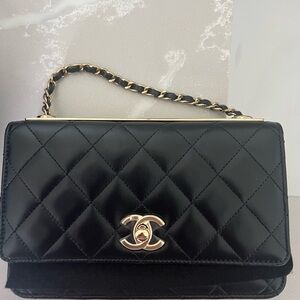 Chanel Black Trendy CC Wallet on Chain